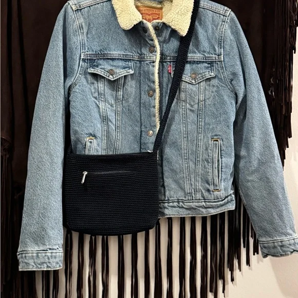 Levi's Denim Shearling lined Jacket (accessories NOT included) - Picture 1 of 4